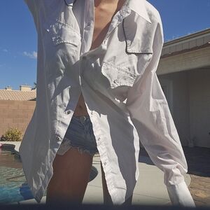 Vintage Snap Button Rodeo Western Shirt